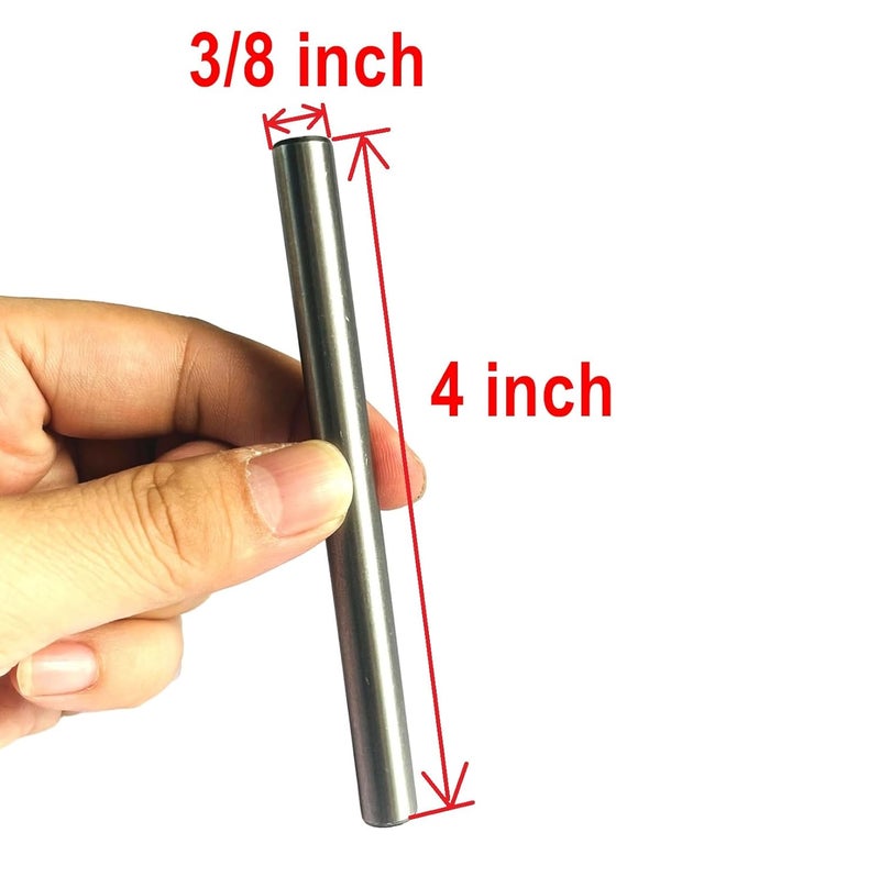 ZDingTech 6pcs 3/8 x 4 Dowel Pins,3/8 inch x 4 inch Metal Dowel pins Shelf Pegs 3/8,Support Shelves,Bearings Alloy Steel Wood Bunk Bed peg - Image 3